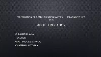 ‘Preparation of communication material’