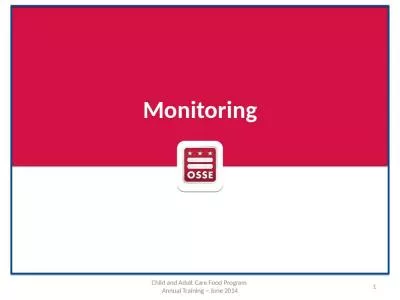 Monitoring Child and Adult Care Food Program