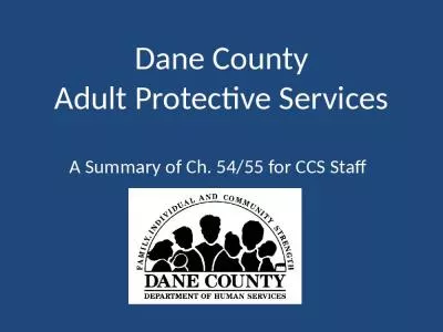 Dane County Adult Protective Services