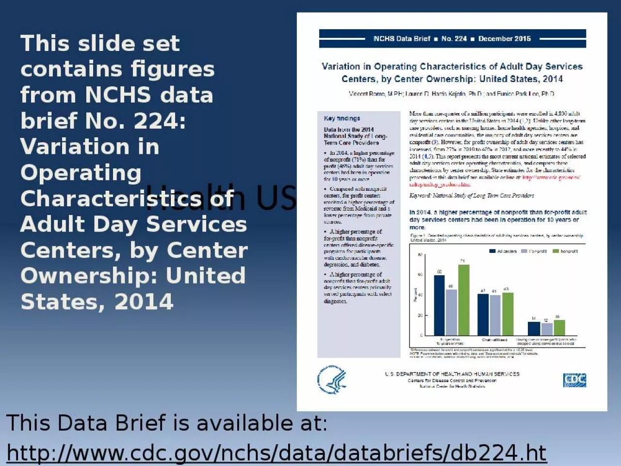 PPT-Health US 2014 This slide set contains figures from NCHS data brief No. 224: Variation