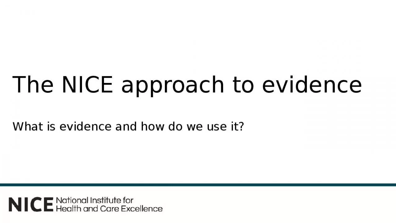 PPT-What is evidence and how do we use it?