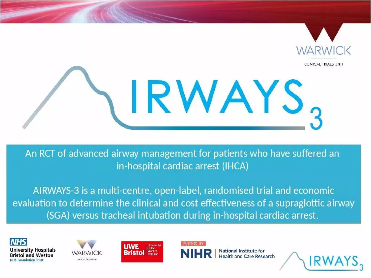 PPT-A n RCT of advanced airway management for patients who have suffered an