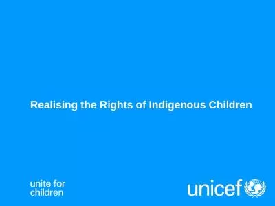 Realising the Rights of Indigenous Children