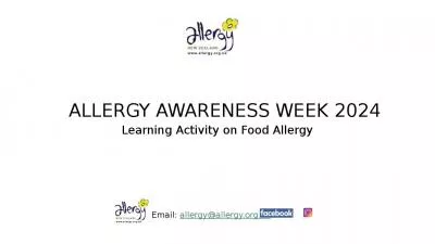 ALLERGY AWARENESS WEEK 2024