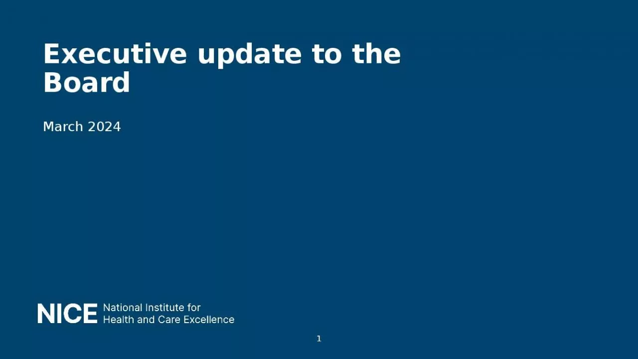 PPT-Executive update to the Board