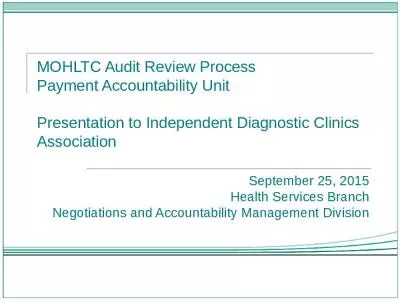 MOHLTC Audit Review Process