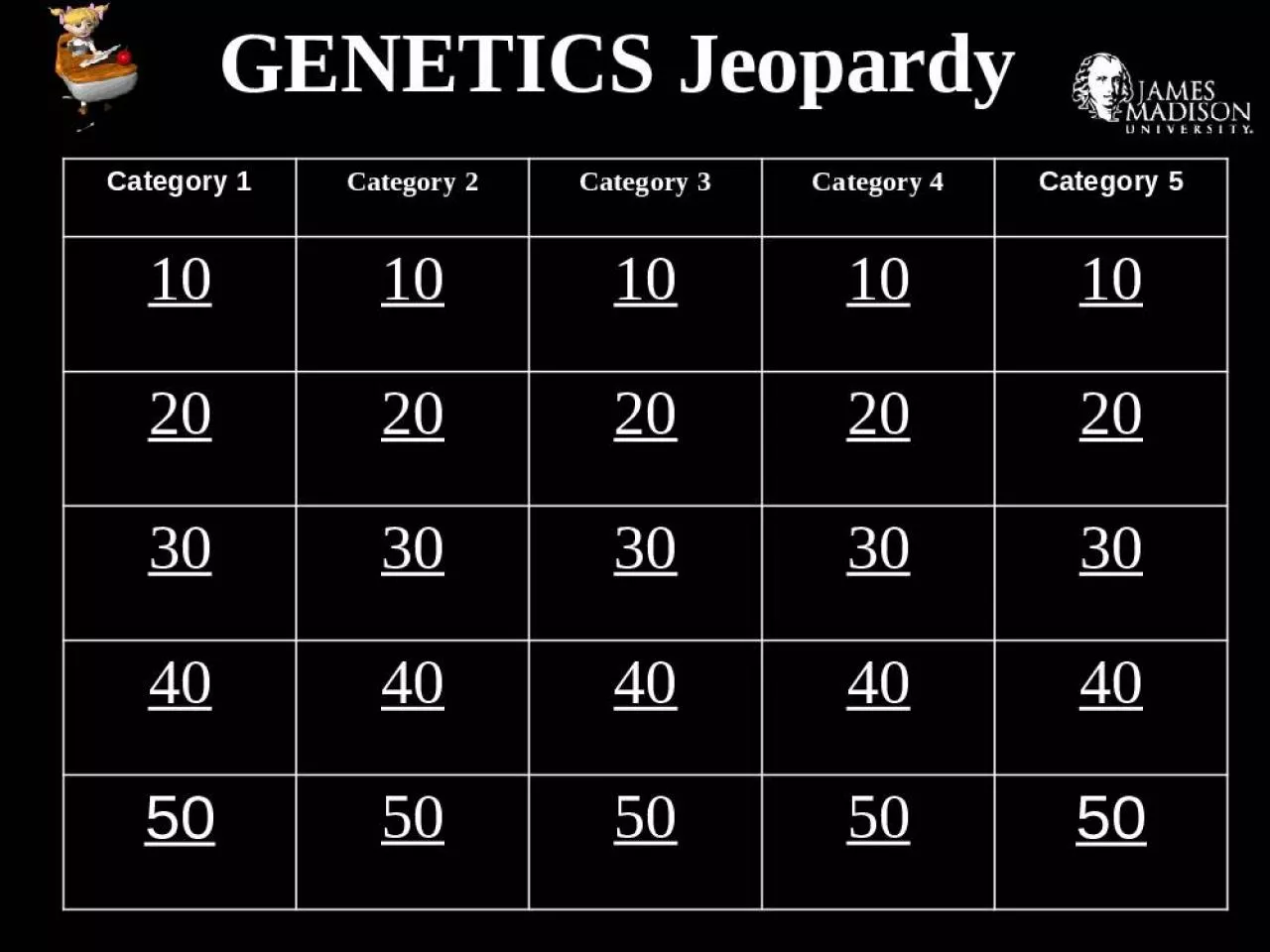 PPT-GENETICS Jeopardy Category 1