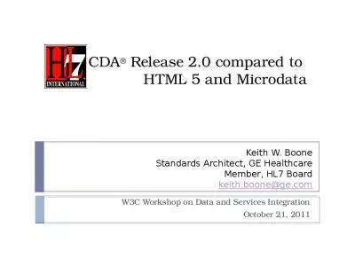 CDA ®   Release 2.0 compared to