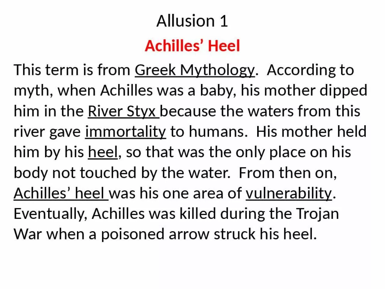 PPT-Allusion 1 Achilles’ Heel