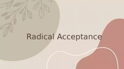 Radical Acceptance agenda