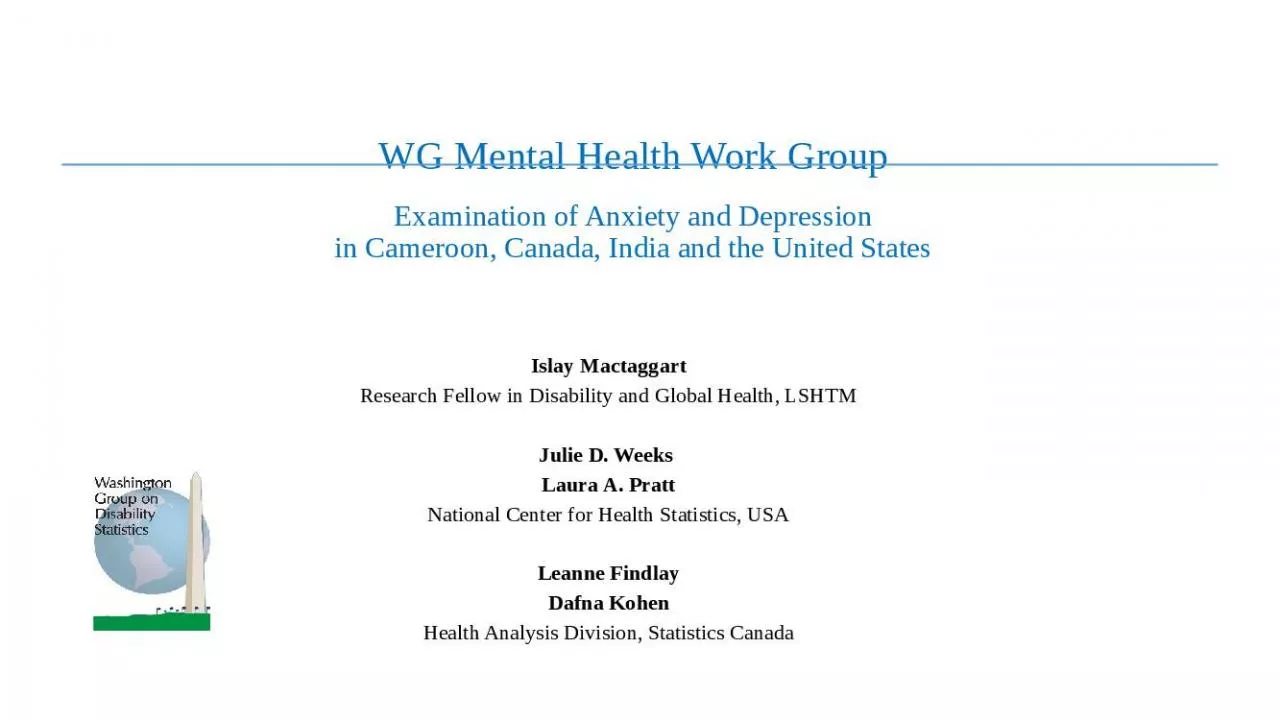 PPT-WG Mental Health Work Group