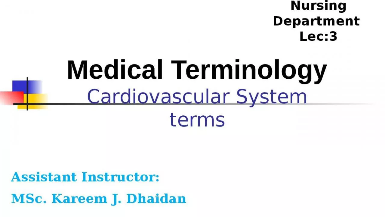 PPT-Medical Terminology Cardiovascular System terms