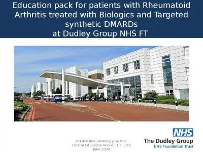 Education pack for patients with Rheumatoid Arthritis treated with Biologics and Targeted