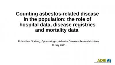 Counting asbestos-related disease in the population: the role of hospital data, disease registries