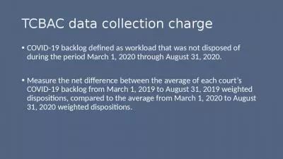 TCBAC data collection charge