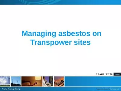 M anaging asbestos on Transpower sites