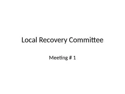 Local Recovery Committee