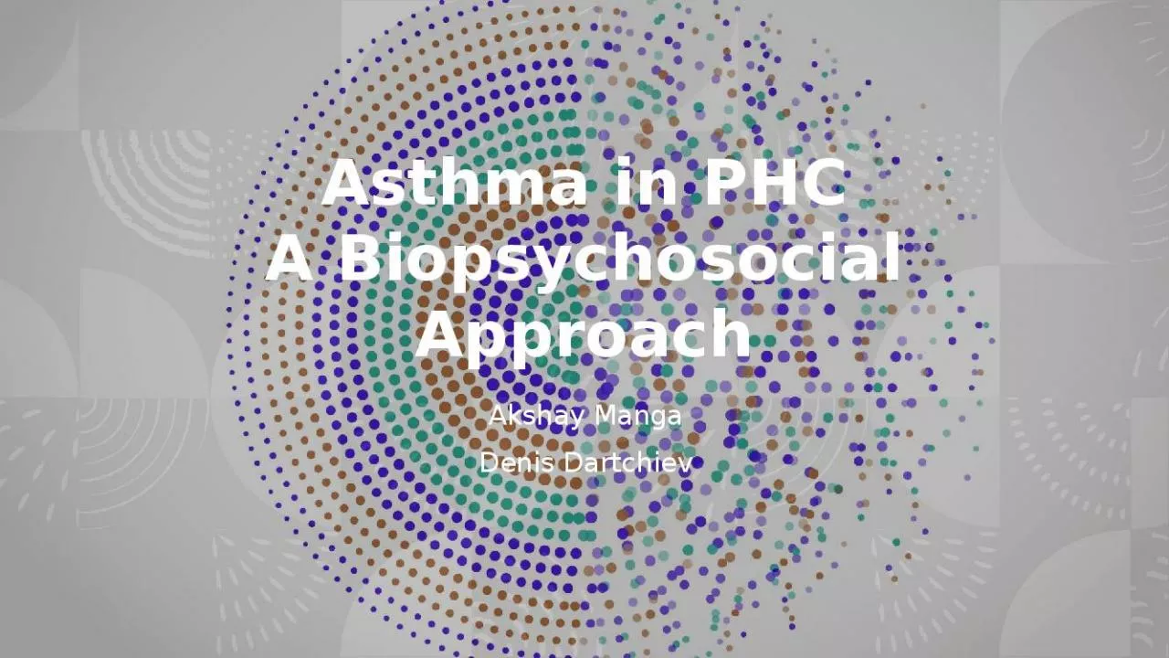 PPT-Asthma in PHC A Biopsychosocial Approach