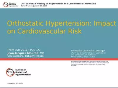 Orthostatic Hypertension: Impact on Cardiovascular Risk