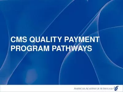 CMS Quality Payment program pathways