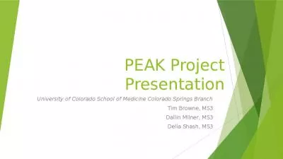 PEAK Project Presentation