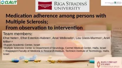 Medication adherence among persons with Multiple Sclerosis;