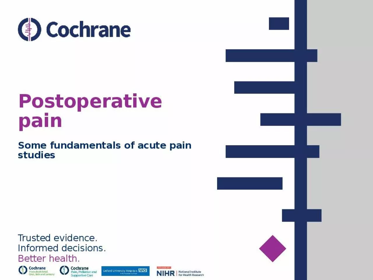 PPT-Postoperative pain Some fundamentals of acute pain studies