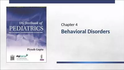 Behavioral  Disorders  Chapter 4