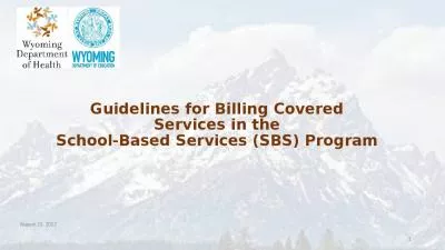 Guidelines for Billing Covered Services in the