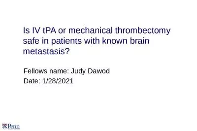 Is IV  tPA  or mechanical