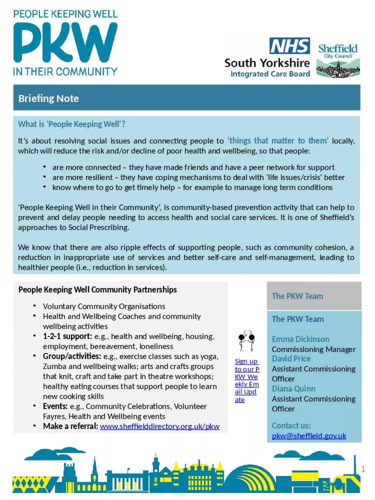 PPT-Briefing Note What is ‘People Keeping Well’?