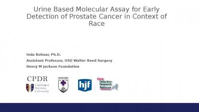 Urine Based Molecular Assay for Early Detection of Prostate Cancer in Context of Race