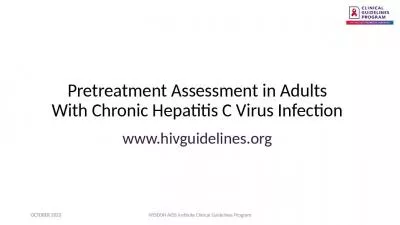 Pretreatment Assessment in Adults With Chronic Hepatitis C Virus Infection