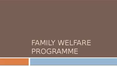 Family welfare programme