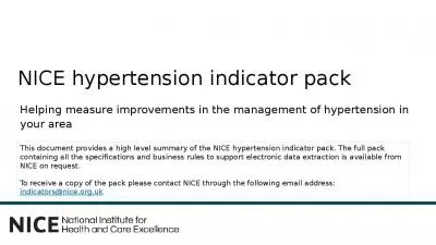 Helping measure improvements in the management of hypertension in your area