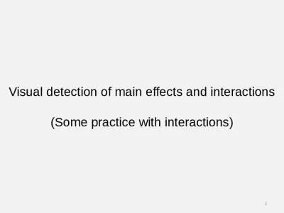 Visual detection of main effects and interactions