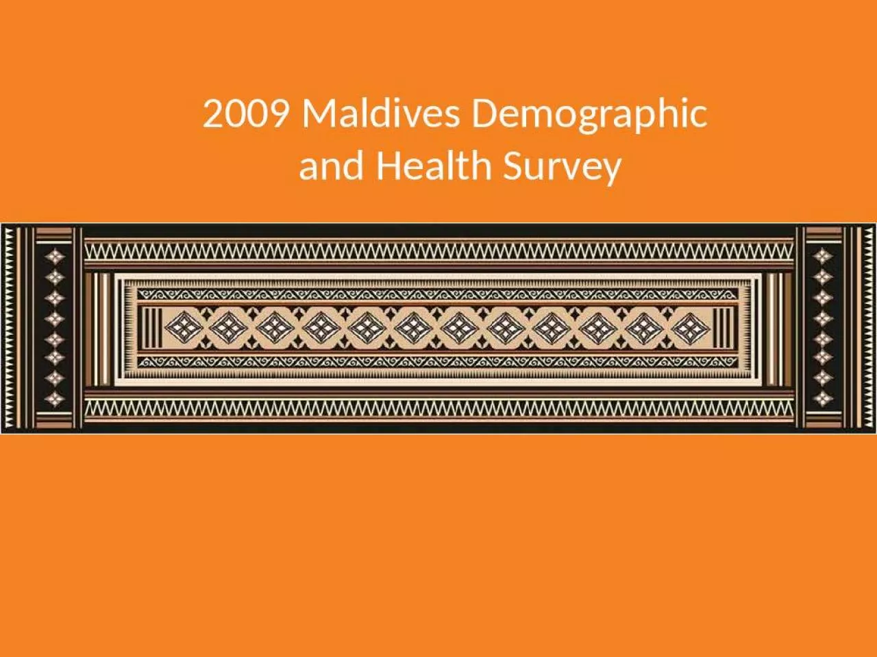 PPT-2009 Maldives Demographic