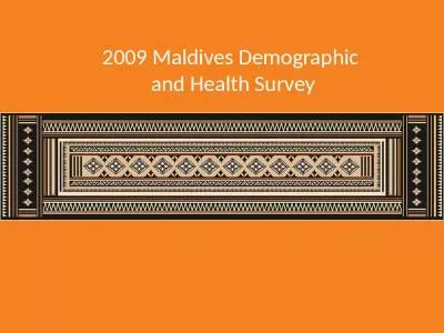 2009 Maldives Demographic