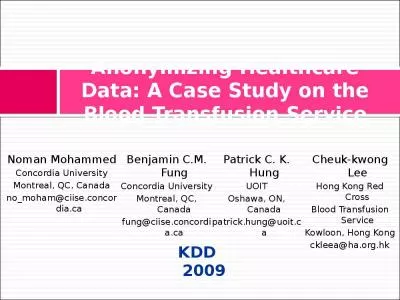 Anonymizing Healthcare Data: A Case Study on the Blood Transfusion Service