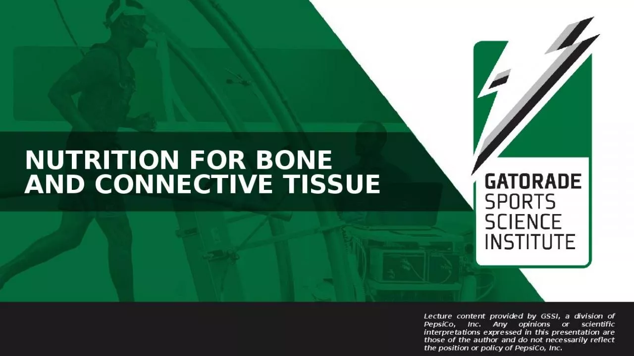 PPT-NUTRITION FOR BONE AND CONNECTIVE TISSUE