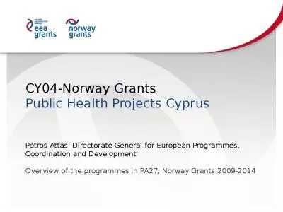 CY04-Norway Grants  Public Health Projects