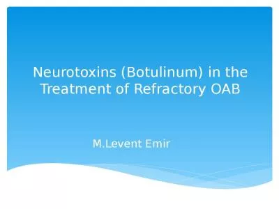 Neurotoxins  ( Botulinum