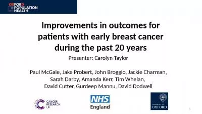 Improvements in outcomes for patients with early breast cancer during the past 20 years