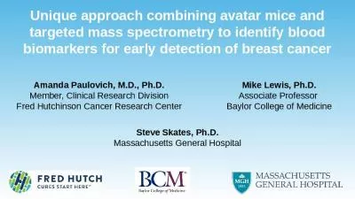 Unique approach combining avatar mice and targeted mass spectrometry to identify blood biomarkers f