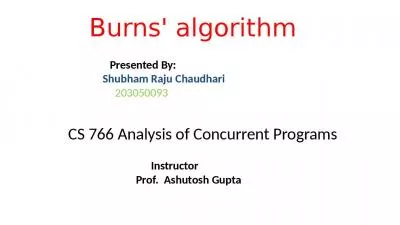 Burns' algorithm 			Presented By: