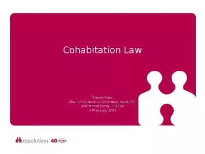 Cohabitation Law Graeme Fraser