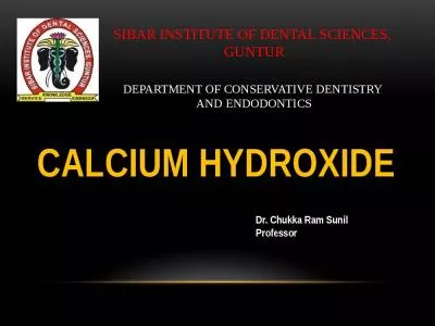 CALCIUM HYDROXIDE SIBAR INSTITUTE OF DENTAL SCIENCES,