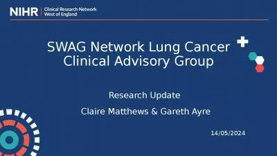 Research Update  Claire Matthews & Gareth Ayre