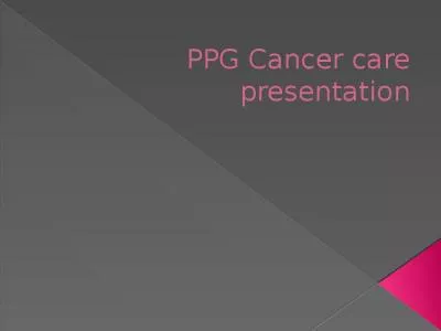 PPG Cancer care presentation