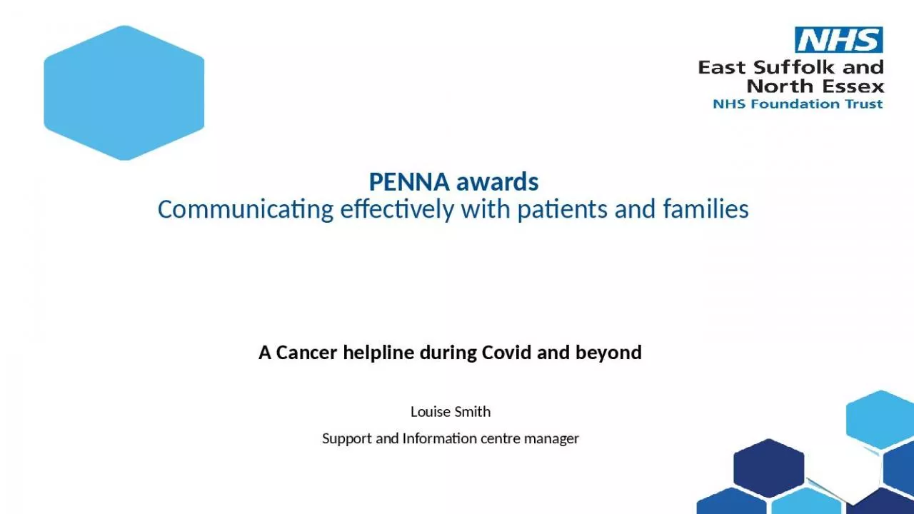 PPT-PENNA awards Communicating effectively with patients and families